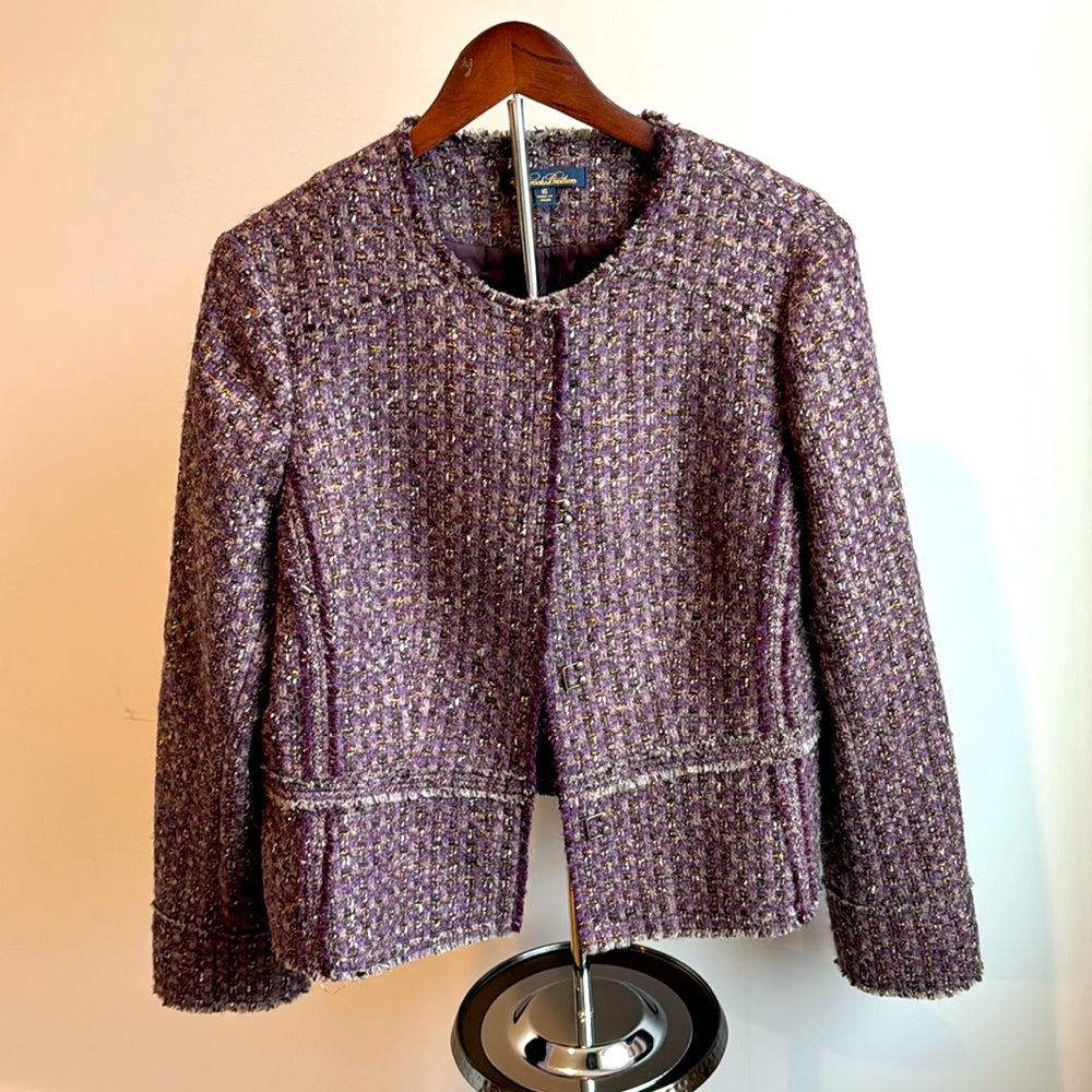 Brooks Brothers Purple Tweed, Size 16